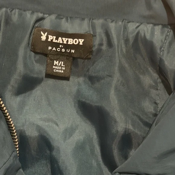 Playboy By PacSun Ski Puffer Jacket in Navy & Grey. Size M/L. - Picture 2 of 16